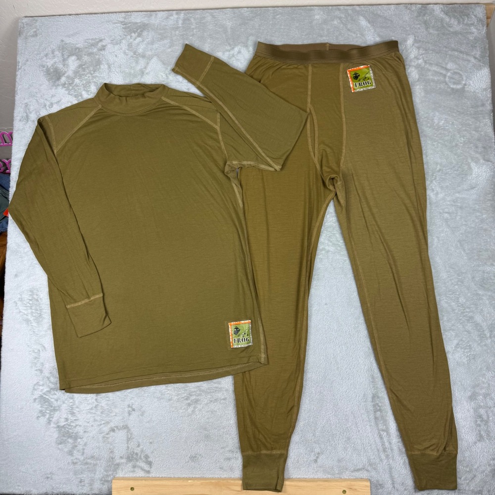 USMC XGO FROG Peckham Flame Resistant Base Layer Set Shirt Drawers Sz M Coyote